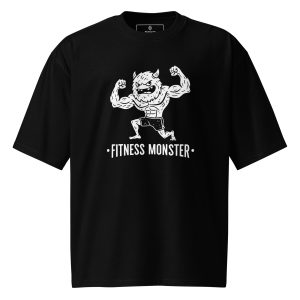 Men’s Oversized T-Shirt – Funny Fitness Monster Design